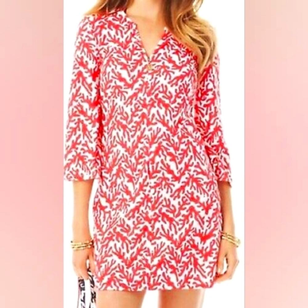 Lilly Pulitzer Captiva pink cotton mini dress size medium